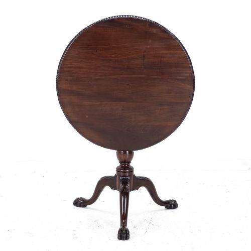 CHIPPENDALE GEORGIAN STYLE MAHOGANY BIRDCAGE TRIPOD TABLE CLAW BALL FEET C19TH - ADDITIONAL PHOTO 8