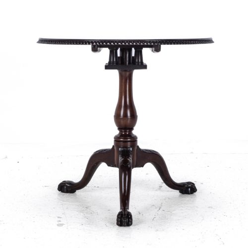 CHIPPENDALE GEORGIAN STYLE MAHOGANY BIRDCAGE TRIPOD TABLE CLAW BALL FEET C19TH - ADDITIONAL PHOTO 9