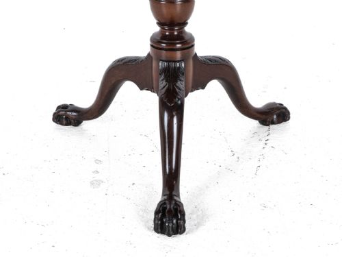 CHIPPENDALE GEORGIAN STYLE MAHOGANY BIRDCAGE TRIPOD TABLE CLAW BALL FEET C19TH - ADDITIONAL PHOTO 15