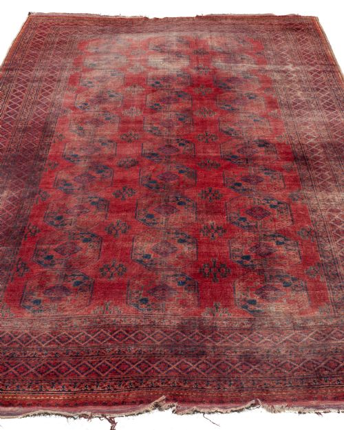 antique c19th ersari turkmen afghan carpet 15'6 x 9'7 479x291 cm large rug - CATEGORY: ANTIQUE RUGS - DATED 19TH CENTURY