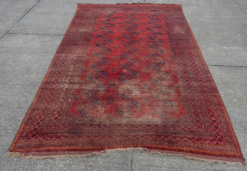 ANTIQUE C19TH ERSARI TURKMEN AFGHAN CARPET 15'6 X 9'7 479X291 CM LARGE RUG - ADDITIONAL PHOTO 3