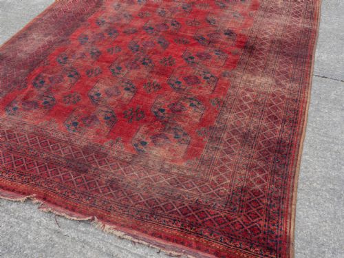 ANTIQUE C19TH ERSARI TURKMEN AFGHAN CARPET 15'6 X 9'7 479X291 CM LARGE RUG - ADDITIONAL PHOTO 5