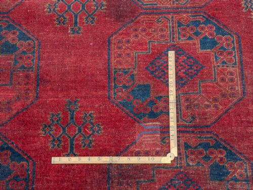 ANTIQUE C19TH ERSARI TURKMEN AFGHAN CARPET 15'6 X 9'7 479X291 CM LARGE RUG - ADDITIONAL PHOTO 13