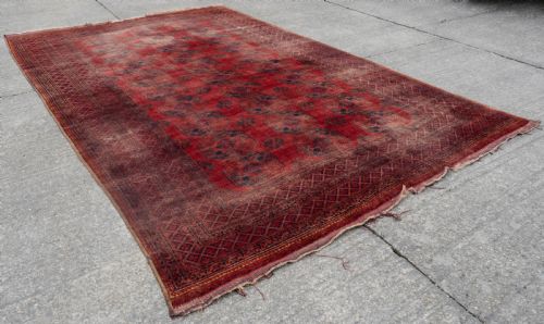 ANTIQUE C19TH ERSARI TURKMEN AFGHAN CARPET 15'6 X 9'7 479X291 CM LARGE RUG - ADDITIONAL PHOTO 14