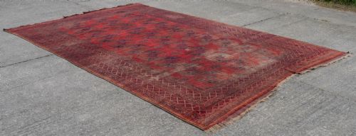 ANTIQUE C19TH ERSARI TURKMEN AFGHAN CARPET 15'6 X 9'7 479X291 CM LARGE RUG - ADDITIONAL PHOTO 15