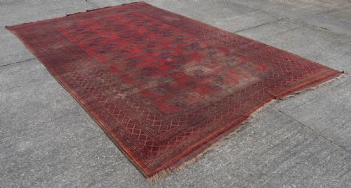 ANTIQUE C19TH ERSARI TURKMEN AFGHAN CARPET 15'6 X 9'7 479X291 CM LARGE RUG - ADDITIONAL PHOTO 16