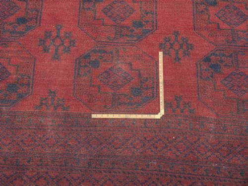ANTIQUE C19TH ERSARI TURKMEN AFGHAN CARPET 15'6 X 9'7 479X291 CM LARGE RUG - ADDITIONAL PHOTO 19