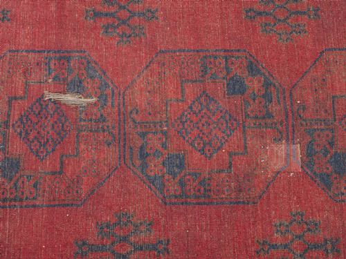 ANTIQUE C19TH ERSARI TURKMEN AFGHAN CARPET 15'6 X 9'7 479X291 CM LARGE RUG - ADDITIONAL PHOTO 20