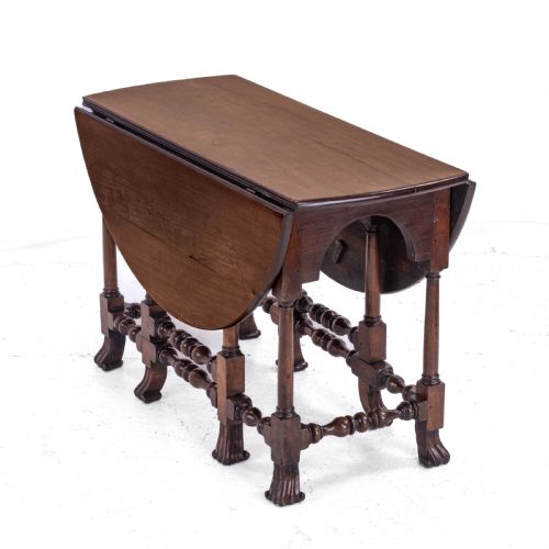 GEORGE II RED WALNUT DROP LEAF OVAL GATELEG DINING TABLE C1730 GEORGIAN - ADDITIONAL PHOTO 20