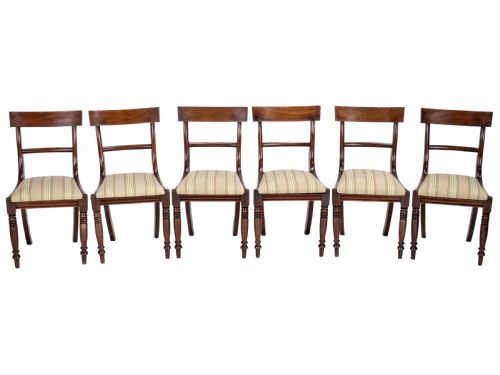 REGENCY BAR BACK MAHOGANY SET OF 6 DINING CHAIRS C1820 GEORGIAN GEORGE III IV - ADDITIONAL PHOTO 2