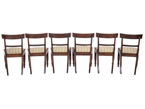 REGENCY BAR BACK MAHOGANY SET OF 6 DINING CHAIRS C1820 GEORGIAN GEORGE III IV - ADDITIONAL PHOTO 4