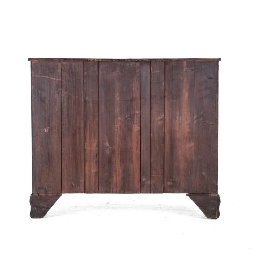 GEORGIAN LATE C18TH MAHOGANY INLAID BOW FRONT CHEST OF DRAWERS GEORGE III - ADDITIONAL PHOTO 15