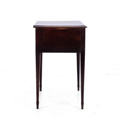 REGENCY LOWBOY MAHOGANY INLAID SIDE TABLE WITH DRAWERS C1810 GEORGIAN - ADDITIONAL PHOTO 3