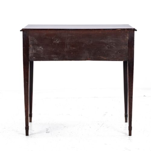 REGENCY LOWBOY MAHOGANY INLAID SIDE TABLE WITH DRAWERS C1810 GEORGIAN - ADDITIONAL PHOTO 4