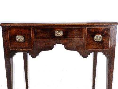REGENCY LOWBOY MAHOGANY INLAID SIDE TABLE WITH DRAWERS C1810 GEORGIAN - ADDITIONAL PHOTO 24