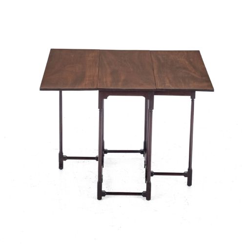 EDWARDIAN MAHOGANY SPIDER LEG PEMBROKE SMALL OCCASIONAL TABLE CIRCA 1910 IN GEORGIAN STYLE GEORGE III DROPLEAF GATELEG WINE SIDE - ADDITIONAL PHOTO 4