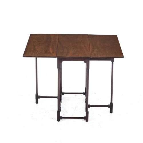 EDWARDIAN MAHOGANY SPIDER LEG PEMBROKE SMALL OCCASIONAL TABLE CIRCA 1910 IN GEORGIAN STYLE GEORGE III DROPLEAF GATELEG WINE SIDE - ADDITIONAL PHOTO 6