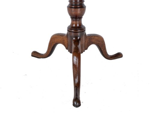 C18TH WELL FIGURED OAK TRIPOD SUPPER TABLE QUARTER SAWN BOOK MATCHED GEORGIAN GEORGE III COUNTRY - ADDITIONAL PHOTO 13