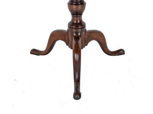 C18TH WELL FIGURED OAK TRIPOD SUPPER TABLE QUARTER SAWN BOOK MATCHED GEORGIAN GEORGE III COUNTRY - ADDITIONAL PHOTO 15