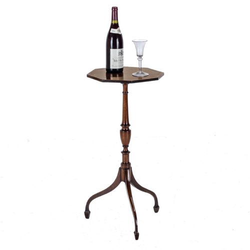 REGENCY ROSEWOOD CROSSBANDED MAHOGANY OCTAGONAL WINE TABLE C1810 GEORGIAN - ADDITIONAL PHOTO 2
