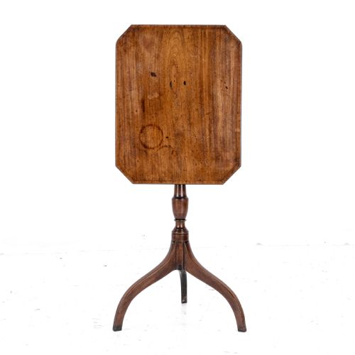 fig 2. Regency Octagonal Mahogany Inlaid Tilt Top Tripod Wine Side Table circa 1800 (Georgian, George III)