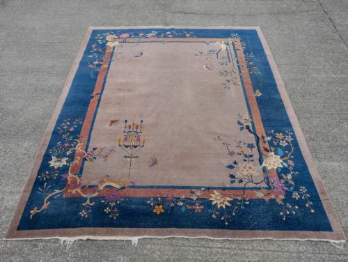 ART DECO WALTER NICHOLS CHINESE MUSHROOM CARPET 12' X 9' CIRCA 1920 363X276CM RUG - ADDITIONAL PHOTO 2