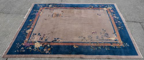 ART DECO WALTER NICHOLS CHINESE MUSHROOM CARPET 12' X 9' CIRCA 1920 363X276CM RUG - ADDITIONAL PHOTO 5