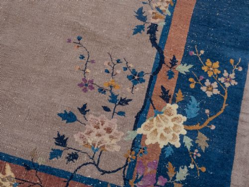 ART DECO WALTER NICHOLS CHINESE MUSHROOM CARPET 12' X 9' CIRCA 1920 363X276CM RUG - ADDITIONAL PHOTO 8