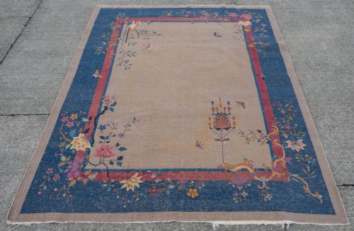 ART DECO WALTER NICHOLS CHINESE MUSHROOM CARPET 12' X 9' CIRCA 1920 363X276CM RUG - ADDITIONAL PHOTO 16