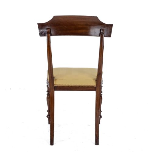 VICTORIAN SET OF 6 MAHOGANY BAR BACK UPHOLSTERED DINING CHAIRS CIRCA 1870 19TH CENTURY - ADDITIONAL PHOTO 27