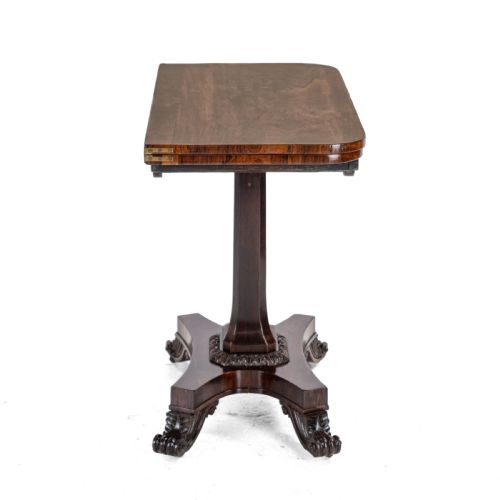 REGENCY ROSEWOOD CONSOLE FOLDOVER GAMES OR CARD TABLE CIRCA 1820 GEORGIAN EARLY 19TH CENTURY - ADDITIONAL PHOTO 14
