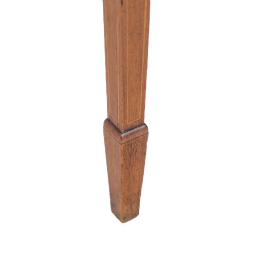 GEORGIAN SATINWOOD ROSEWOOD CROSSBANDED MAHOGANY CONSOLE FOLDOVER TEA TABLE WITH EBONY BOXWOOD STRUNG INLAID BORDERS CIRCA 1800 REGENCY GEORGE III - ADDITIONAL PHOTO 24