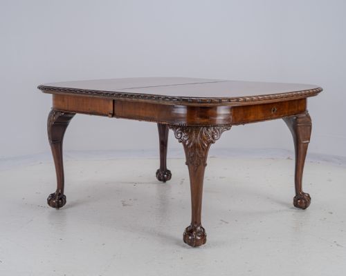 fig 2. Chippendale Style Waring and Gillow Large 8ft Mahogany Extending Dining Table circa 1905 Edwardian