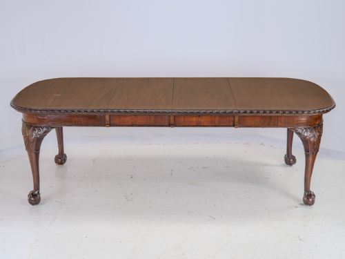 fig 3. Chippendale Style Waring and Gillow Large 8ft Mahogany Extending Dining Table circa 1905 Edwardian