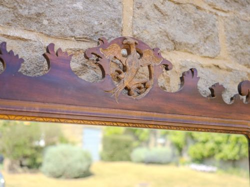 LATE GEORGIAN PARCELGILT MAHOGANY HOHO BIRD FRETWORK WALL MIRROR LANDSCAPE CIRCA 1830 19TH CENTURY GEORGE IV - ADDITIONAL PHOTO 4