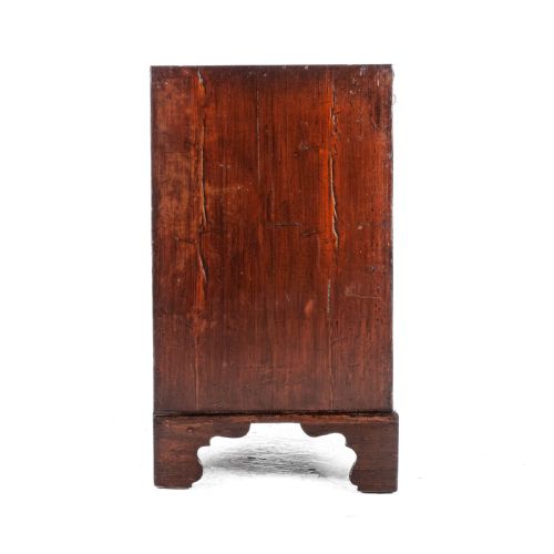 GEORGIAN LATE 18TH CENTURY MAHOGANY INLAID CADDY TOP SMALL CHEST OF DRAWERS GEORGE III - ADDITIONAL PHOTO 4