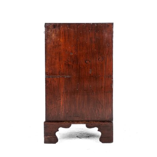 GEORGIAN LATE 18TH CENTURY MAHOGANY INLAID CADDY TOP SMALL CHEST OF DRAWERS GEORGE III - ADDITIONAL PHOTO 5
