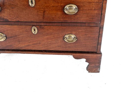 GEORGIAN LATE 18TH CENTURY MAHOGANY INLAID CADDY TOP SMALL CHEST OF DRAWERS GEORGE III - ADDITIONAL PHOTO 19