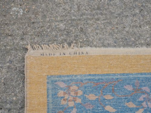 ART DECO CHINESE YELLOW AND BLUE CARPET 12' X 9' CIRCA 1920 371 X 274 CM RUG - ADDITIONAL PHOTO 14