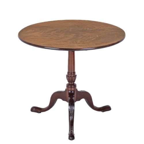 18TH CENTURY GEORGIAN MAHOGANY TRIPOD TILT TOP SUPPER TABLE WITH CARVED LEGS GEORGE III LAMP OCCASIONAL - ADDITIONAL PHOTO 2