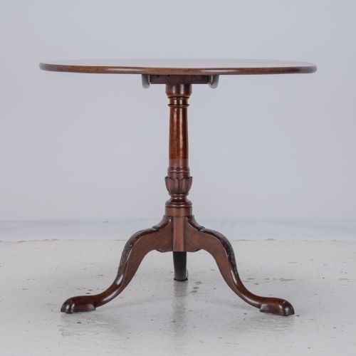 18TH CENTURY GEORGIAN MAHOGANY TRIPOD TILT TOP SUPPER TABLE WITH CARVED LEGS GEORGE III LAMP OCCASIONAL - ADDITIONAL PHOTO 5