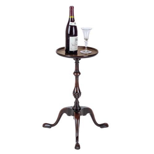 18TH CENTURY GEORGIAN MAHOGANY TRIPOD DISH TOP KETTLE STAND OR WINE TABLE GEORGE III SIDE OCCASIONAL SMALL - ADDITIONAL PHOTO 3