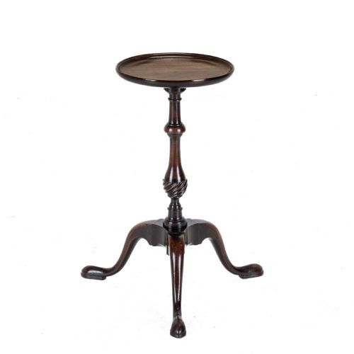 18TH CENTURY GEORGIAN MAHOGANY TRIPOD DISH TOP KETTLE STAND OR WINE TABLE GEORGE III SIDE OCCASIONAL SMALL - ADDITIONAL PHOTO 4