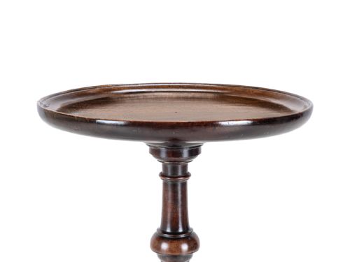 18TH CENTURY GEORGIAN MAHOGANY TRIPOD DISH TOP KETTLE STAND OR WINE TABLE GEORGE III SIDE OCCASIONAL SMALL - ADDITIONAL PHOTO 8