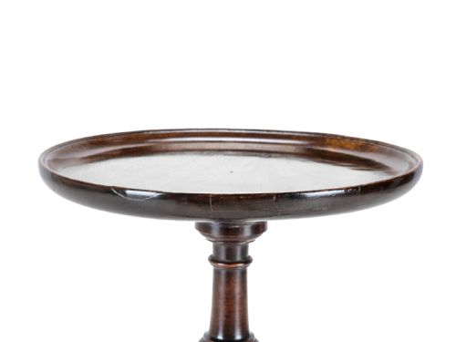 18TH CENTURY GEORGIAN MAHOGANY TRIPOD DISH TOP KETTLE STAND OR WINE TABLE GEORGE III SIDE OCCASIONAL SMALL - ADDITIONAL PHOTO 9