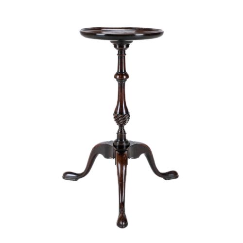18TH CENTURY GEORGIAN MAHOGANY TRIPOD DISH TOP KETTLE STAND OR WINE TABLE GEORGE III SIDE OCCASIONAL SMALL - ADDITIONAL PHOTO 12