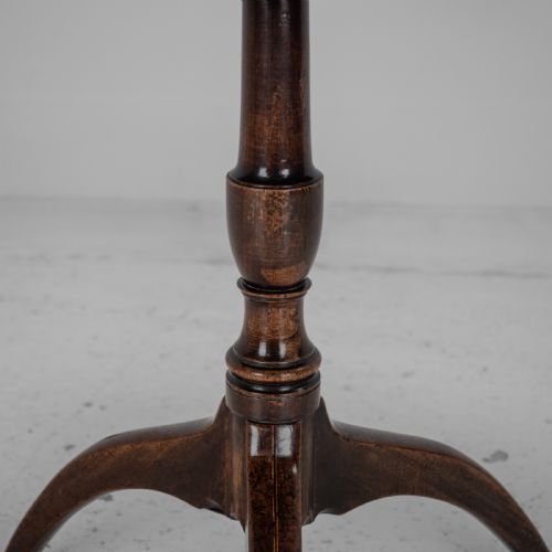 GEORGIAN MAHOGANY TRIPOD TILTTOP SIDE TABLE LATE 18TH CENTURY RECTANGULAR WINE OCCASIONAL - ADDITIONAL PHOTO 15