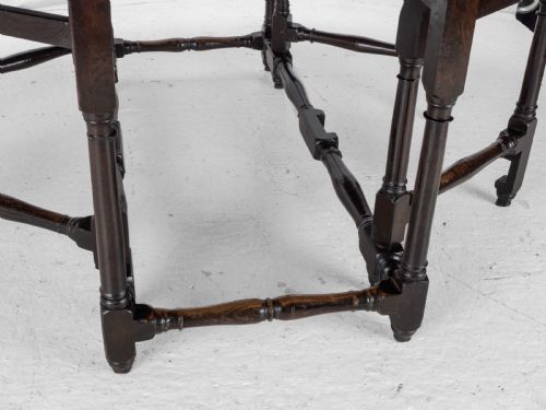 LARGE DOUBLE GATELEG OAK COUNTRY DINING TABLE EARLY 18TH CENTURY 8 SEATER OVAL DROPLEAF GEORGIAN QUEEN ANNE GEORGE I - ADDITIONAL PHOTO 19