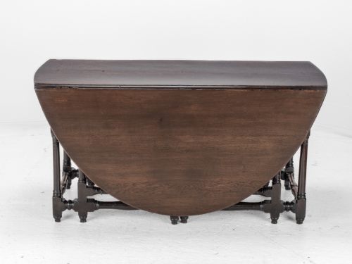 LARGE DOUBLE GATELEG OAK COUNTRY DINING TABLE EARLY 18TH CENTURY 8 SEATER OVAL DROPLEAF GEORGIAN QUEEN ANNE GEORGE I - ADDITIONAL PHOTO 25