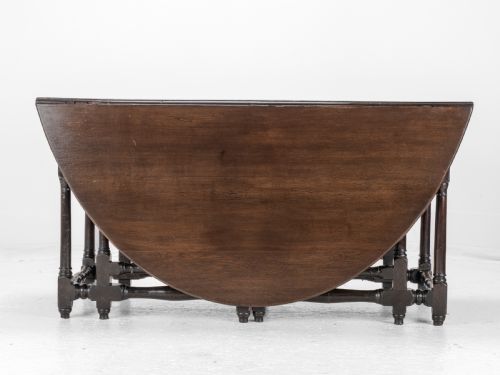 LARGE DOUBLE GATELEG OAK COUNTRY DINING TABLE EARLY 18TH CENTURY 8 SEATER OVAL DROPLEAF GEORGIAN QUEEN ANNE GEORGE I - ADDITIONAL PHOTO 26